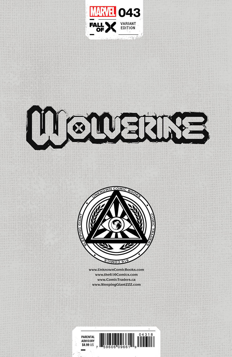 WOLVERINE 43 UNKNOWN COMICS KAARE ANDREWS EXCLUSIVE VAR (02/14/2024)