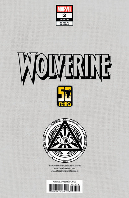 [2 PACK] WOLVERINE #3 UNKNOWN COMICS MICO SUAYAN CONNECTING COVER EXCLUSIVE VAR (11/20/2024)