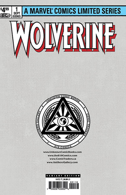WOLVERINE BY CLAREMONT & MILLER #1 FACSIMILE EDITION [NEW PRINTING] UNKNOWN COMICS KAARE ANDREWS EXCLUSIVE VAR (12/27/2023)
