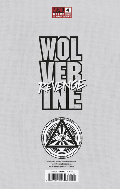 Wolverine: Revenge - Red Band #4 MICO SUAYAN Connecting Cover Exclusive Var [Polybagged] Explicit Content (1/22/2025)