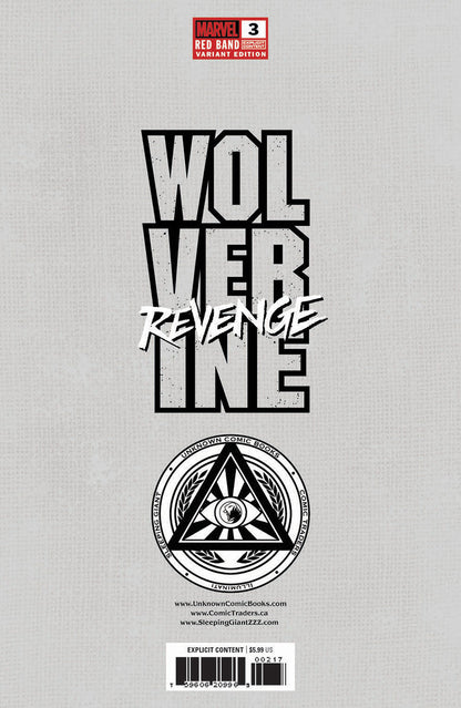 [2 PACK] WOLVERINE REVENGE #3 RED BAND  KAARE ANDREWS CONNECTING COVER EXCLUSIVE VAR [POLYBAGGED] EXPLICIT CONTENT (10/30/2024)