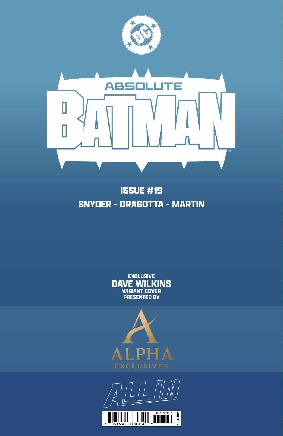 Absolute Batman #19 DAVE WILKINS MegaCon Exclusive Trade Dress