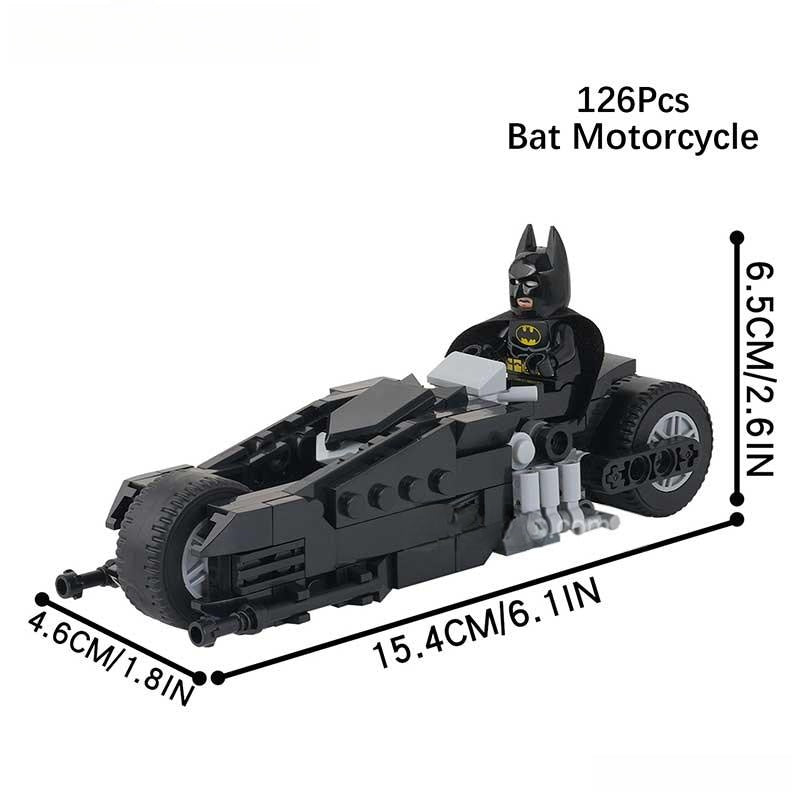 Batman & Batcycle Minifigure Set