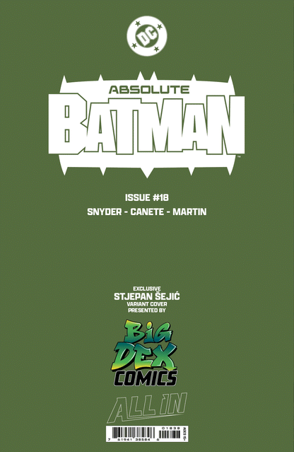 Absolute Batman #18 STJEPAN SEJIC Trade/Virgin/Foil Set