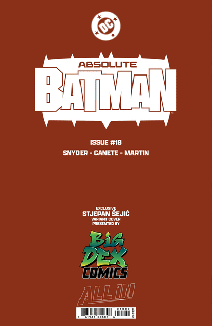 Absolute Batman #18 STJEPAN SEJIC Virgin Variant