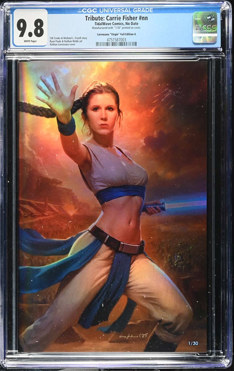 Carrie Fisher #1 CGC 9.8 Nathan Lorenzana "Our Princess" Virgin Foil Variant #1/30