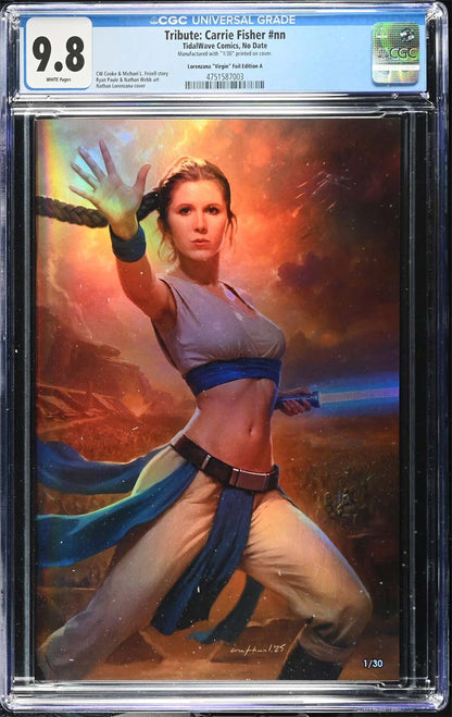 Carrie Fisher #1 CGC 9.8 Nathan Lorenzana "Our Princess" Virgin Foil Variant #1/30