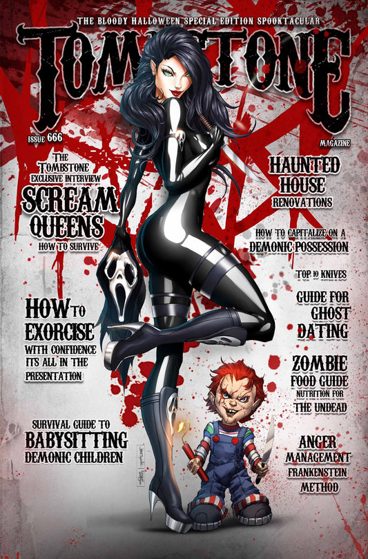 Tombstone Scream Halloween Print