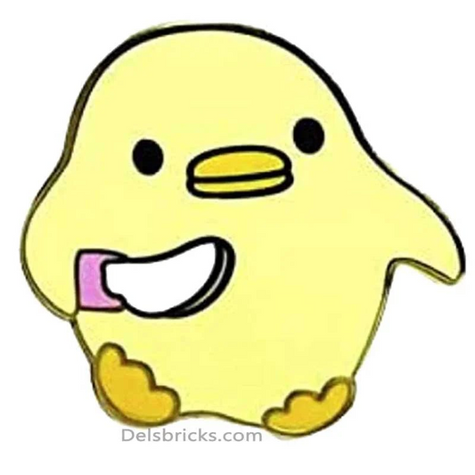 Cute Duck with Knife Meme Enamel Pins small, durable, high quality accessories