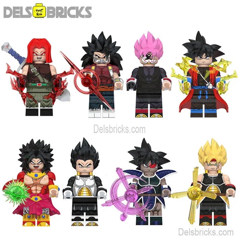 Dragon Ball Z Super set of 8 Lego Minifigures Custom Anime Toys set 4