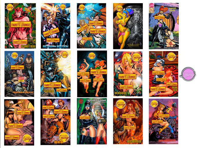 American Safari Sketchbook: Texas – Harley Quinn Parton & Sheriff Ed Earl Joker Mature B&W Pinup Art & Erotic Stories