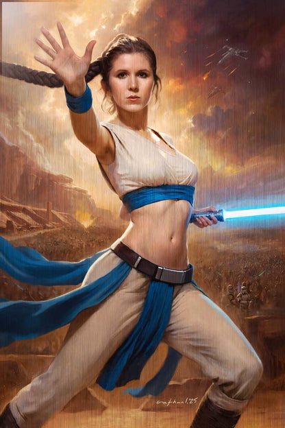 Carrie Fisher #1 Nathan Lorenzana CBQ "Our Princess" Virgin Metal Variant LTD 10