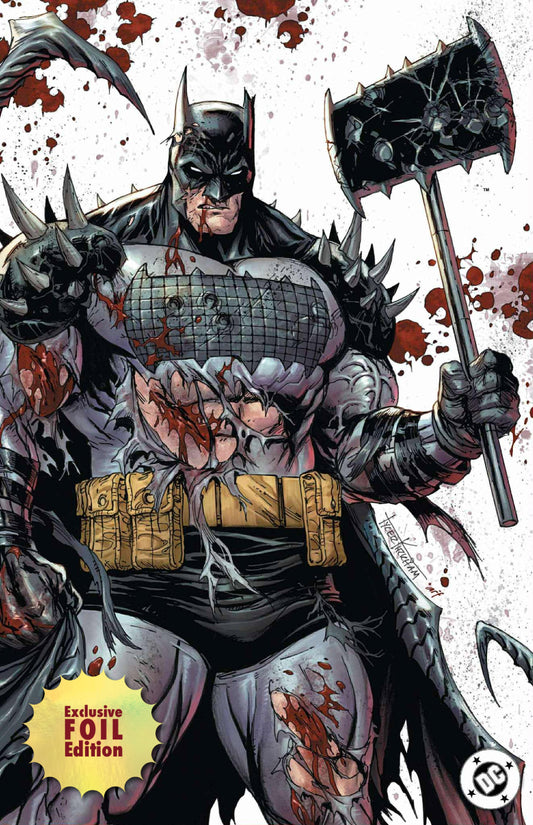 [FOIL] ABSOLUTE BATMAN #14 TYLER KIRKHAM EXCLUSIVE BATLLE DAMAGED BATMAN VIRGIN VAR (11/2025)