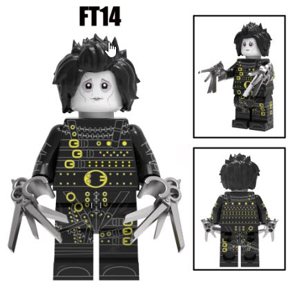 Edward Scissorhands Custom Minifig – Black Outfit Variant