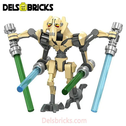 General Grievous set of 2 Star Wars Lego Minifigure Custom Toys