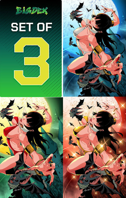 Vampirella #4 GODTAIL Moon Virgin Variants Set of 3