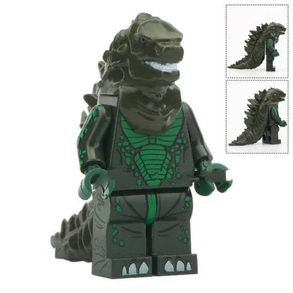 Godzilla Green Kaiju Lego Minifigures Custom Toys
