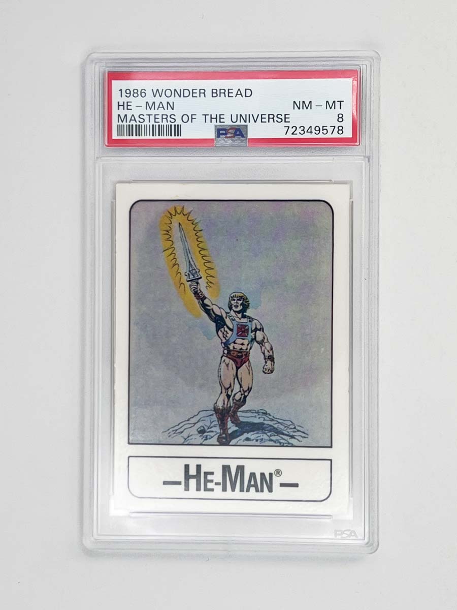 1986 Wonder Bread Master of the Universe He-Man PSA 8 Rare