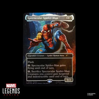 Spider-Man Marvel Legends Magic: The Gathering Battle-Damaged Spider-Man 6-Inch Action Figure and Card