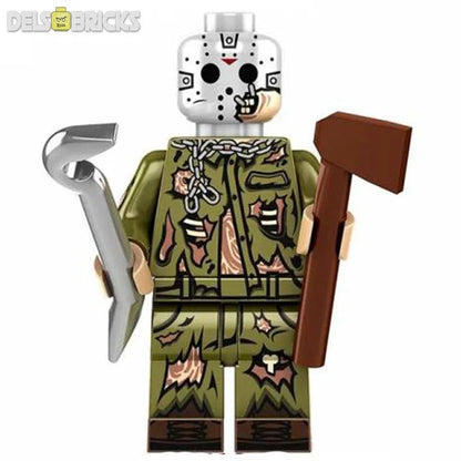 Jason Voorhees Friday The 13th Lego Minifigures Custom Horror Toys 3