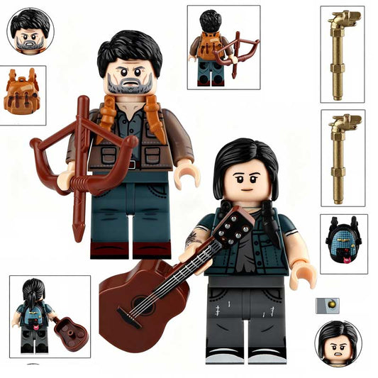 The Last Of Us Part 2 Joel & Ellie set of 2 Minifigure Toys