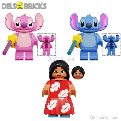 Lilo & Stitch set of 3 Lego Disney Lego Minifigures Custom Toys