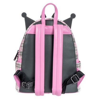 Loungefly Sanrio Kuromi Flames and Plaid Mini-Backpack - Entertainment Earth Exclusive