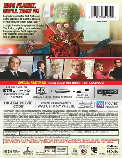 Mars Attacks! - Limited Edition Steelbook (4K Ultra HD + Digital)