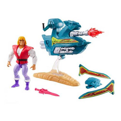 Masters of the Universe Origins 5.5" Sky Sled and Prince Adam