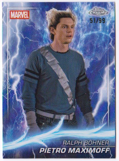 2025 Marvel Studios Pietro Maximoff Quicksilver 51/99 Topps Chrome
