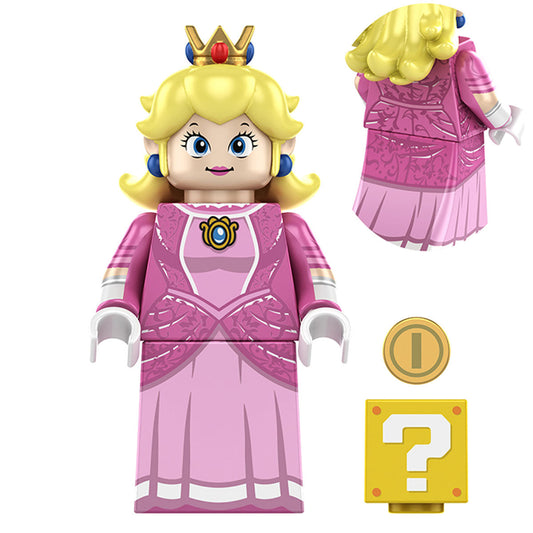 Princess Peach from Super Mario Brothers Universe Minifigure Building Toy