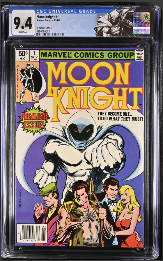 Moon Knight, Vol. 1 #1 Newsstand CGC 9.4 White Pages + Custom Label