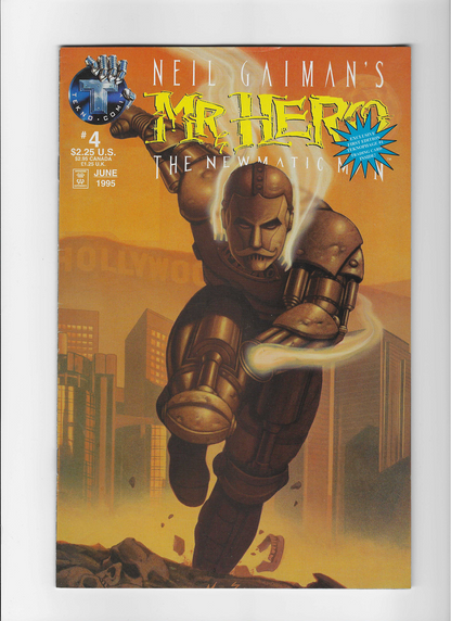 Neil Gaiman's Mr. Hero: The Newmatic Man, Vol. 1 #4A - With cards