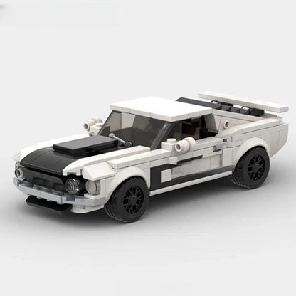 Mustang Boss 302 Classic Muscle Custom Lego Cars Minifigures Building Block Toys
