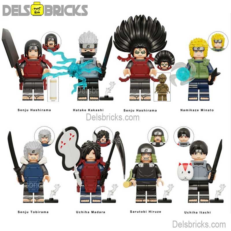 Naruto set of 8 Lego Anime Minifigures Custom Toys S5