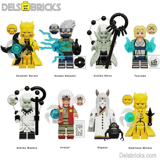 Naruto set of 8 Lego Anime Minifigures Custom Toys S1