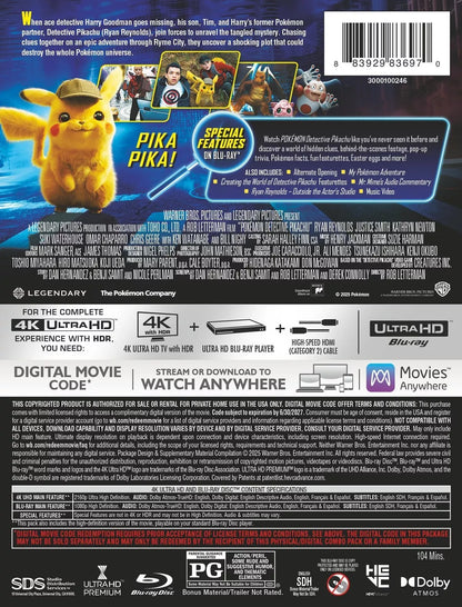 Pokemon Detective Pikachu - Limited Edition Steelbook [4K UHD]