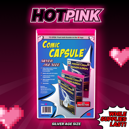 Pink SILVER Age Size ComicCapsule