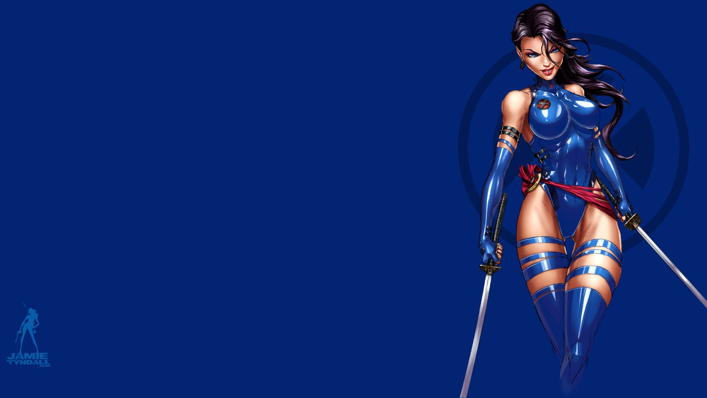 Psychic Ninja Blue Desktop Background