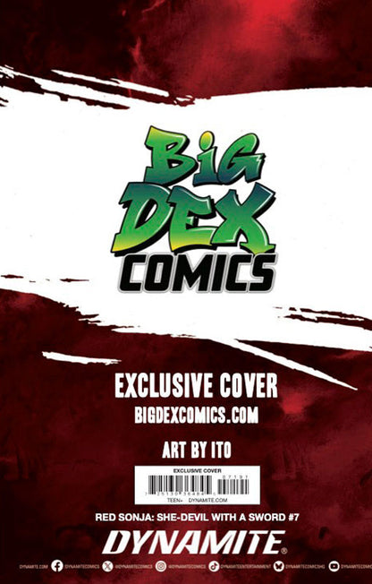 Red Sonja: She-Devil With a Sword #7 ITO Big Dex Exclusive Virgin Variant LTD 500 (PRE-ORDER)
