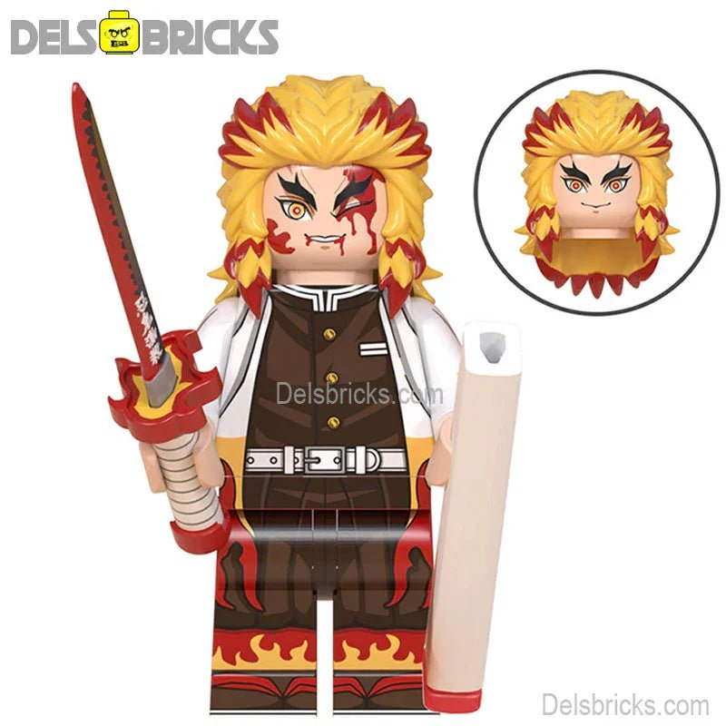 Rengoku Kyoujurou Demon Slayer Anime Lego Minifigures Custom Toys 1