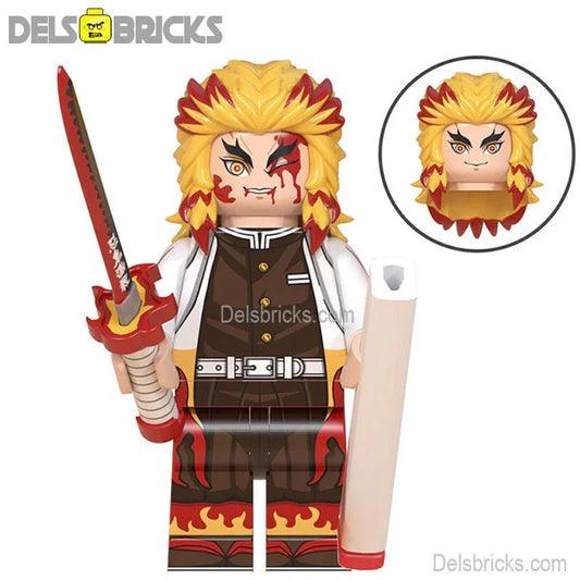 Rengoku Kyoujurou Demon Slayer Anime Lego Minifigures Custom Toys 1