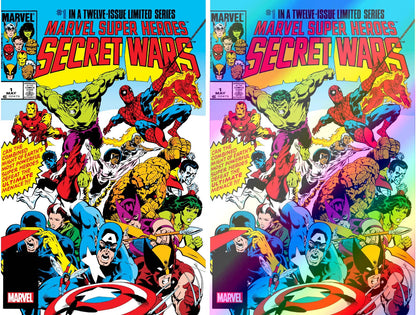 🔥Marvel Super Heroes Secret Wars #1 Facsimile Edition CVR A & FOIL SET🔥