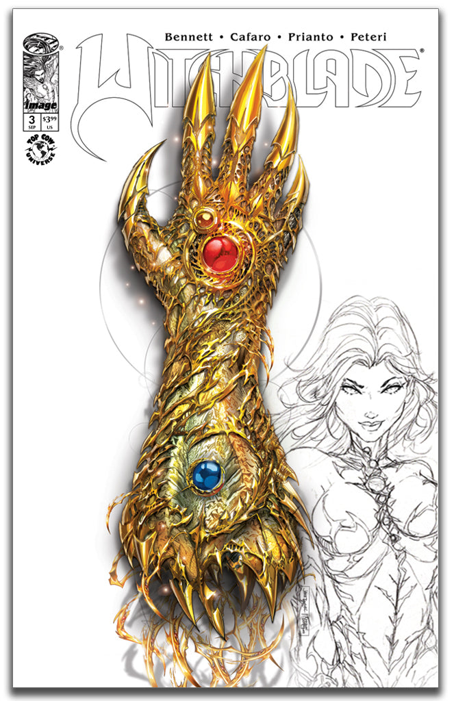 Witchblade #3 NYCC White Sketchup Cover