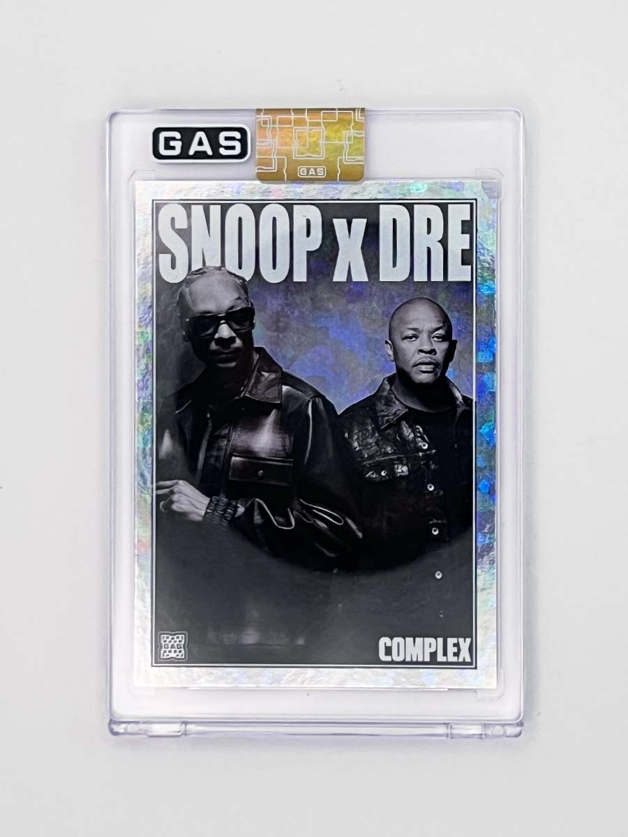 Snoop Dogg & Dr Dre Limited Edition GAS Cracked ICE Foil Trading Card LTD 300