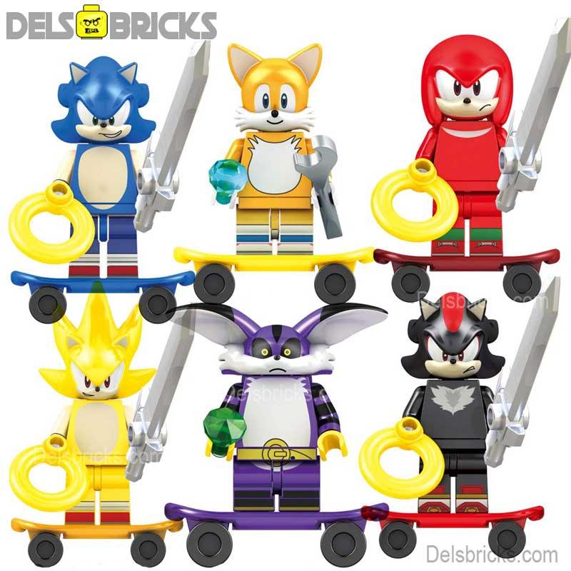 Sonic The Hedgehog Set of 6 Lego Minifigures Custom toys S1