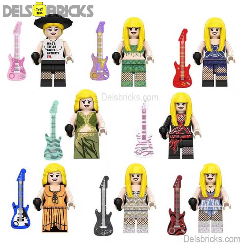 Taylor Swift Set of 8 Lego Minifigures Custom Music Toys Eras Tour Set 3