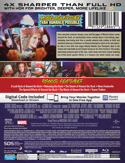Howard the Duck - 40th Anniversary Limited Edition Steelbook (4K Ultra HD + Blu-ray + Digital)