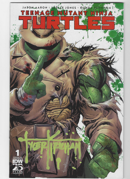 TMNT #1 BATTLE DAMAGED NYCC EXCLUSIVES - KIRKHAM SIGNED WITH COA