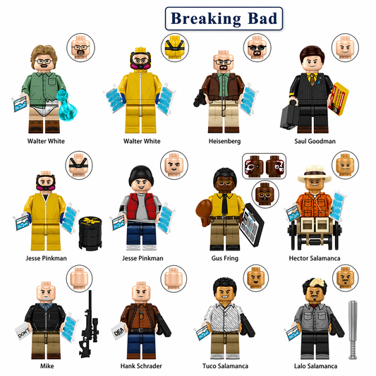 Breaking Bad Set of 12 Best New Lego Minifigures custom Toys S2